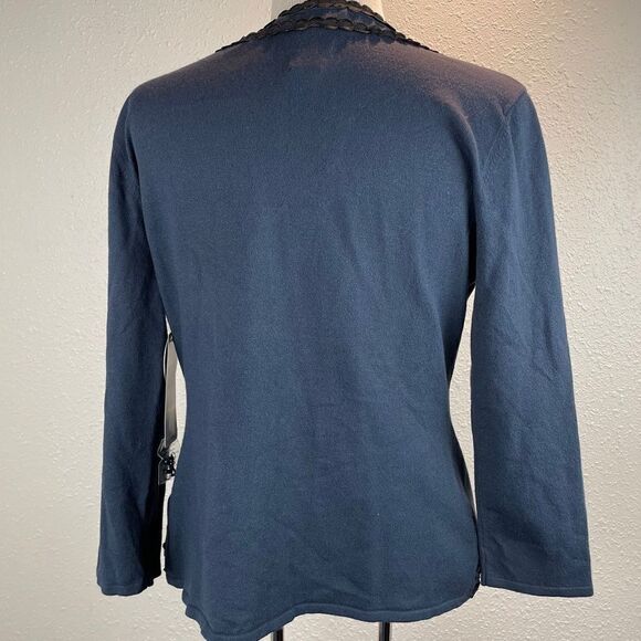 NWT Nine West Navy Blue Cardigan Sweater Top - Picture 7 of 8